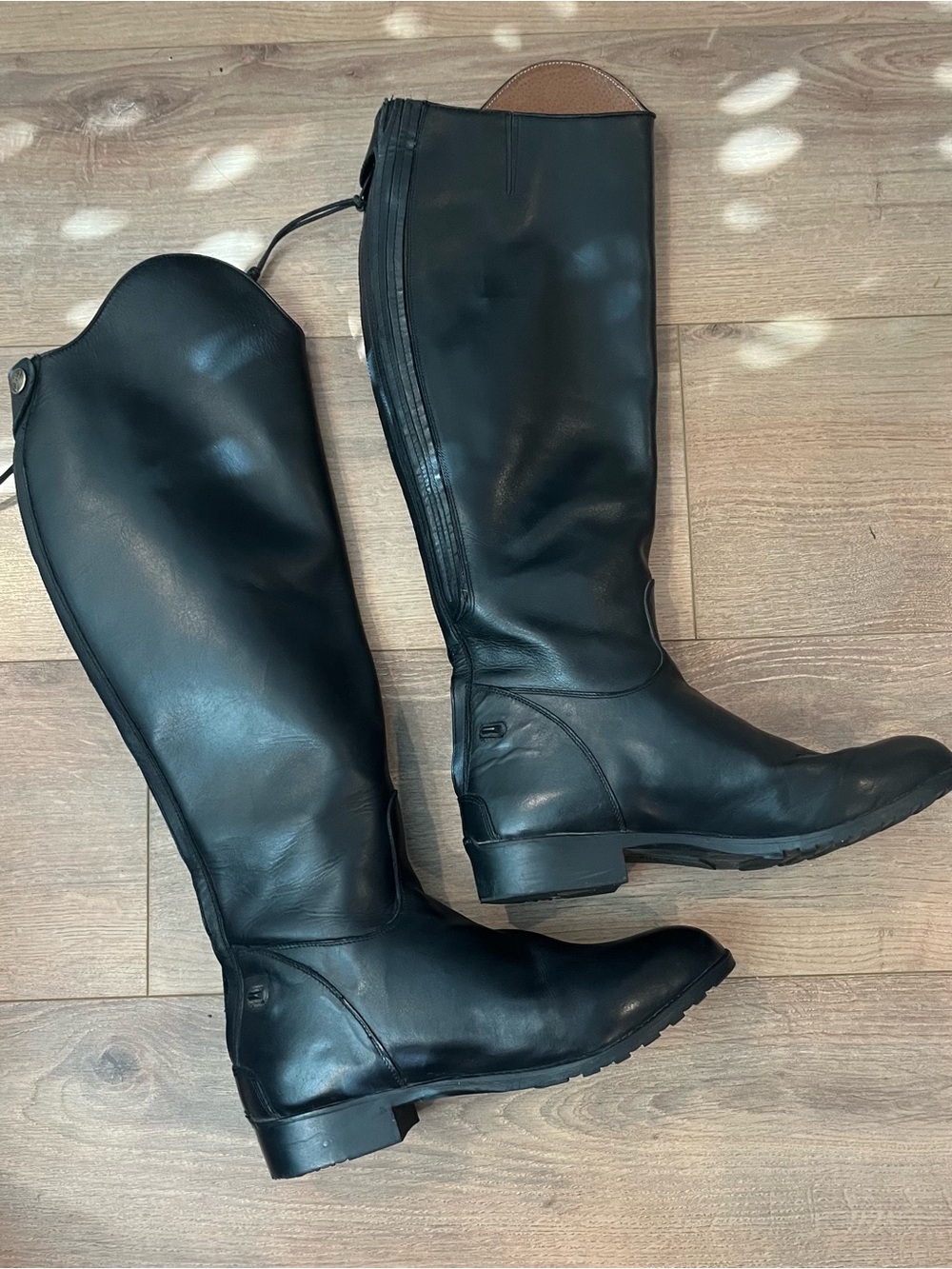 Mountain Horse Boots Equestrian Riding Tall Black Leather